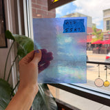 Periwinkle Cornflower Blue Iridescent Wissmach Fusible 96 COE Fusible Sheet Glass Wissmach Glass 5.5x7in (WM-67014701)