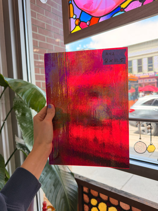 Red Iridescent Wissmach Sheet Glass Wissmach Glass