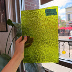 Pear/Lime Green Florentine Wissmach (WI 1146 FLOR) Sheet Glass Wissmach Glass 7.5x11in (WM-67604525)