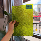 Pear/Lime Green Florentine Wissmach (WI 1146 FLOR) Sheet Glass Wissmach Glass 7.5x11in (WM-67604525)