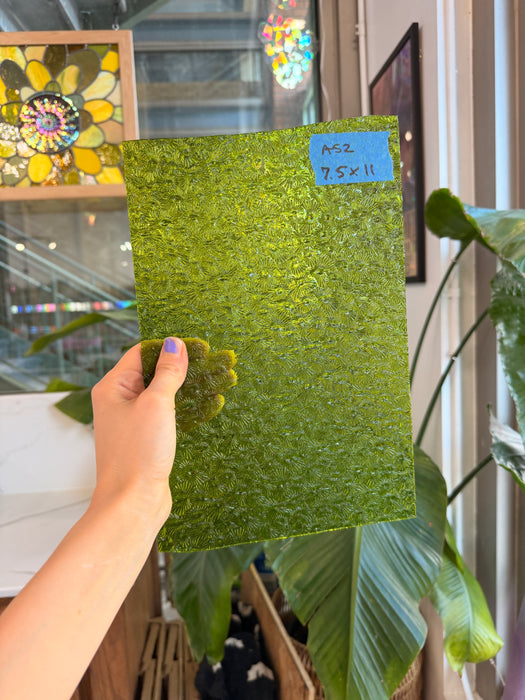 Pear/Lime Green Florentine Wissmach (WI 1146 FLOR) Sheet Glass Wissmach Glass