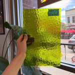 Pear/Lime Green Florentine Wissmach (WI 1146 FLOR) Sheet Glass Wissmach Glass 7.5x11.5in (WM-67670061)