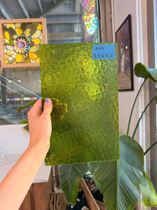 Pear/Lime Green Florentine Wissmach (WI 1146 FLOR) Sheet Glass Wissmach Glass