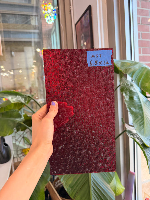Red Florentine Wissmach Sheet Glass Wissmach Glass 6.5x12in (WM-67899437)