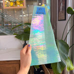 Pale Green Iridescent Wissmach Fusible 96 COE Fusible Sheet Glass Wissmach Glass