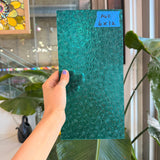 Robin's Egg Teal Florentine Wissmach (WI 25 FLOR) Sheet Glass Wissmach Glass 6x12in (WM-68030509)