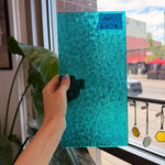 Robin's Egg Teal Florentine Wissmach (WI 25 FLOR) Sheet Glass Wissmach Glass