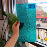 Robin's Egg Teal Florentine Wissmach (WI 25 FLOR) Sheet Glass Wissmach Glass