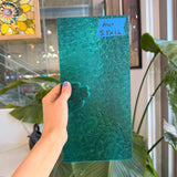 Robin's Egg Teal Florentine Wissmach (WI 25 FLOR) Sheet Glass Wissmach Glass 5.5x12in (WM-68063277)