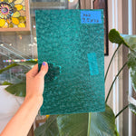 Robin's Egg Teal Florentine Wissmach (WI 25 FLOR) Sheet Glass Wissmach Glass 7.5x12in (WM-68096045)