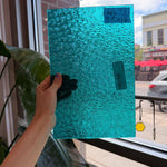 Robin's Egg Teal Florentine Wissmach (WI 25 FLOR) Sheet Glass Wissmach Glass