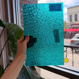 Robin's Egg Teal Florentine Wissmach (WI 25 FLOR) Sheet Glass Wissmach Glass