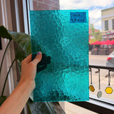 Robin's Egg Teal Florentine Wissmach (WI 25 FLOR) Sheet Glass Wissmach Glass