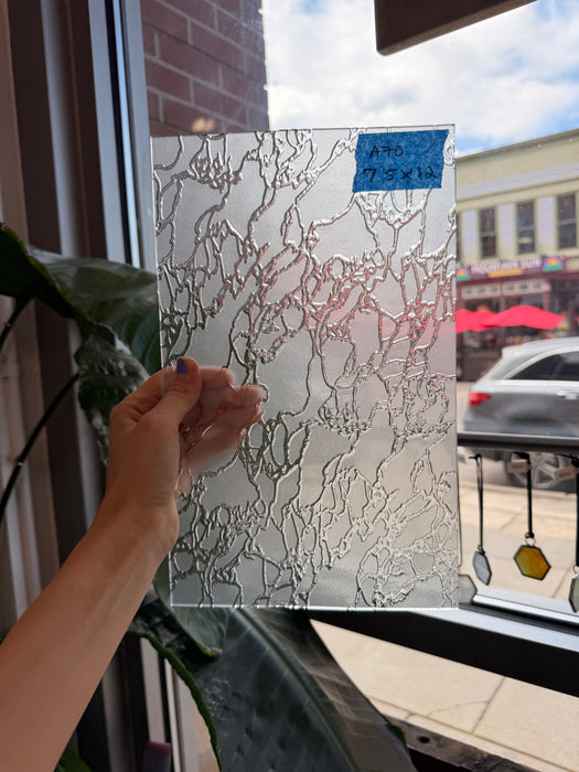 Frosted Krinkled Delta Industrial (IM 400F) Sheet Glass Colorado Glassworks