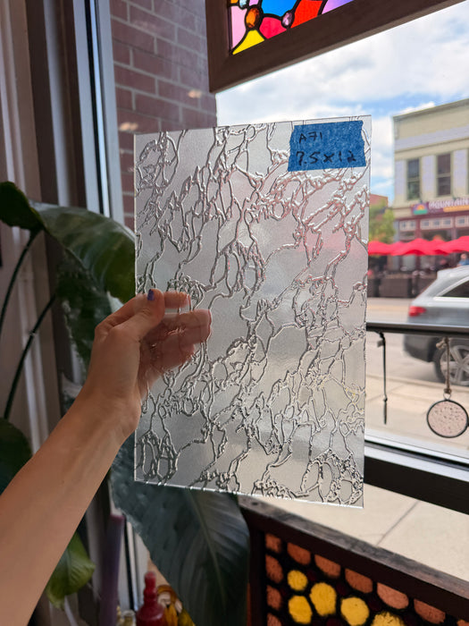 Frosted Krinkled Delta Industrial (IM 400F) Sheet Glass Colorado Glassworks