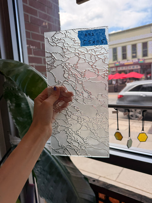 Frosted Krinkled Delta Industrial (IM 400F) Sheet Glass Colorado Glassworks