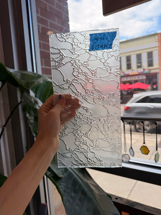 Frosted Krinkled Delta Industrial (IM 400F) Sheet Glass Colorado Glassworks