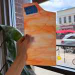 White/Orange Oceanside Fusible 96 COE Fusible Sheet Glass Oceanside Glass