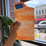 White/Orange Oceanside Fusible 96 COE Fusible Sheet Glass Oceanside Glass