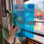 Peacock Blue Iridescent Wissmach Fusible 96 COE Fusible Sheet Glass Wissmach Glass