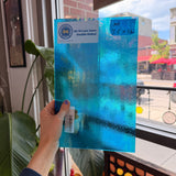 Peacock Blue Iridescent Wissmach Fusible 96 COE Fusible Sheet Glass Wissmach Glass