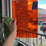 Orange Transparent Artique Spectrum Sheet Glass Spectrum Glass 11.5x7in (SP-68843309)