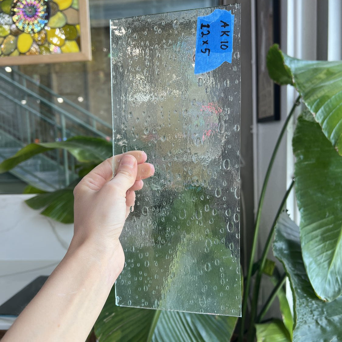 Rainwater Oceanside Fusible 96 COE Fusible Sheet Glass Oceanside Glass 12x5in (OS-68974381)