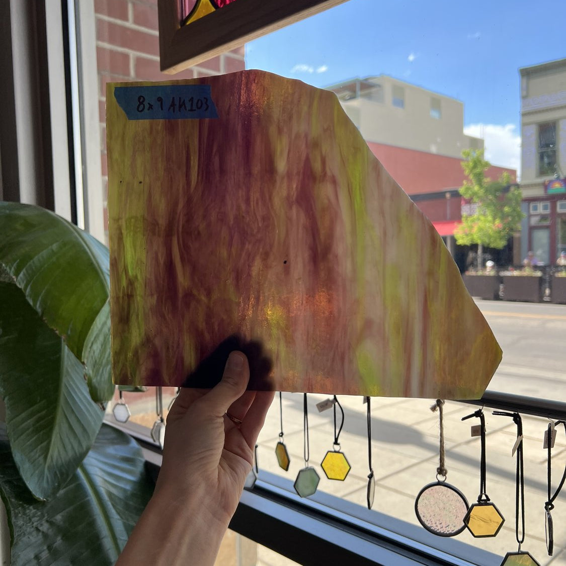 Purple Green Mixed Sheet Glass Colorado Glassworks