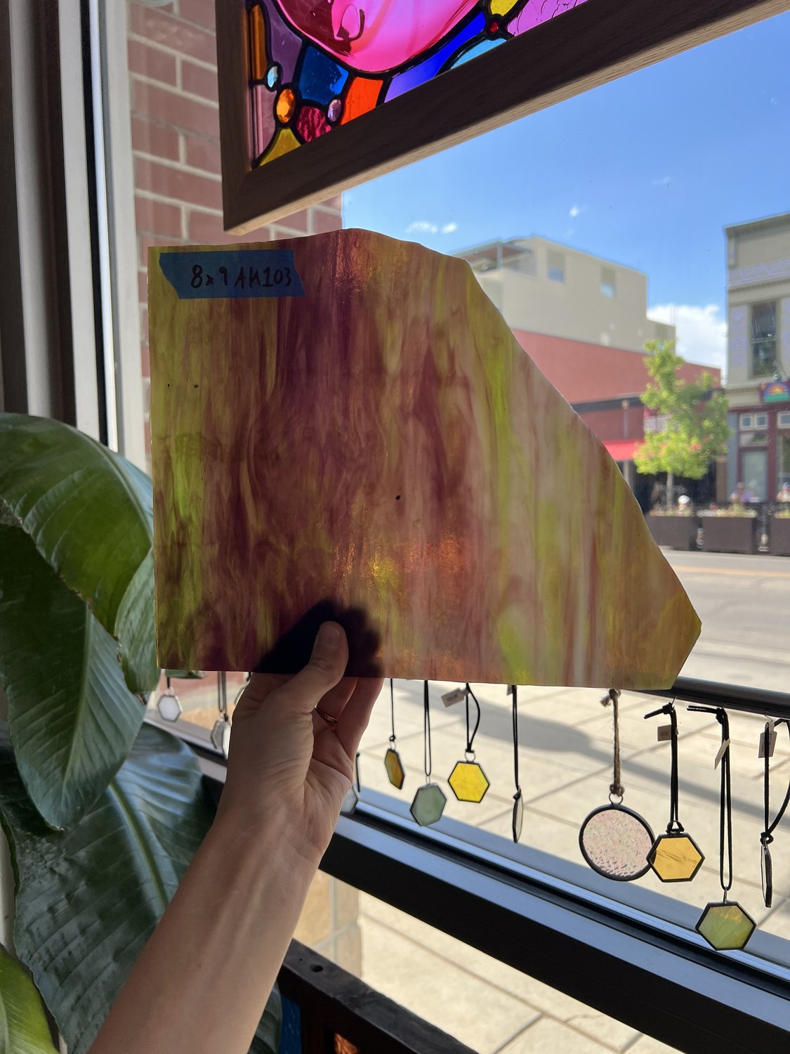 Purple Green Mixed Sheet Glass Colorado Glassworks
