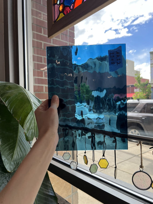 Steel Blue Waterglass Fusible 96 COE Fusible Sheet Glass Colorado Glassworks Default Title