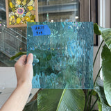 Sky Blue Waterglass Transparent Sheet Glass Colorado Glassworks 9x9in (SP-71366445)