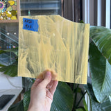 Vintage White Amber Wispy Spectrum Sheet Glass Spectrum Glass