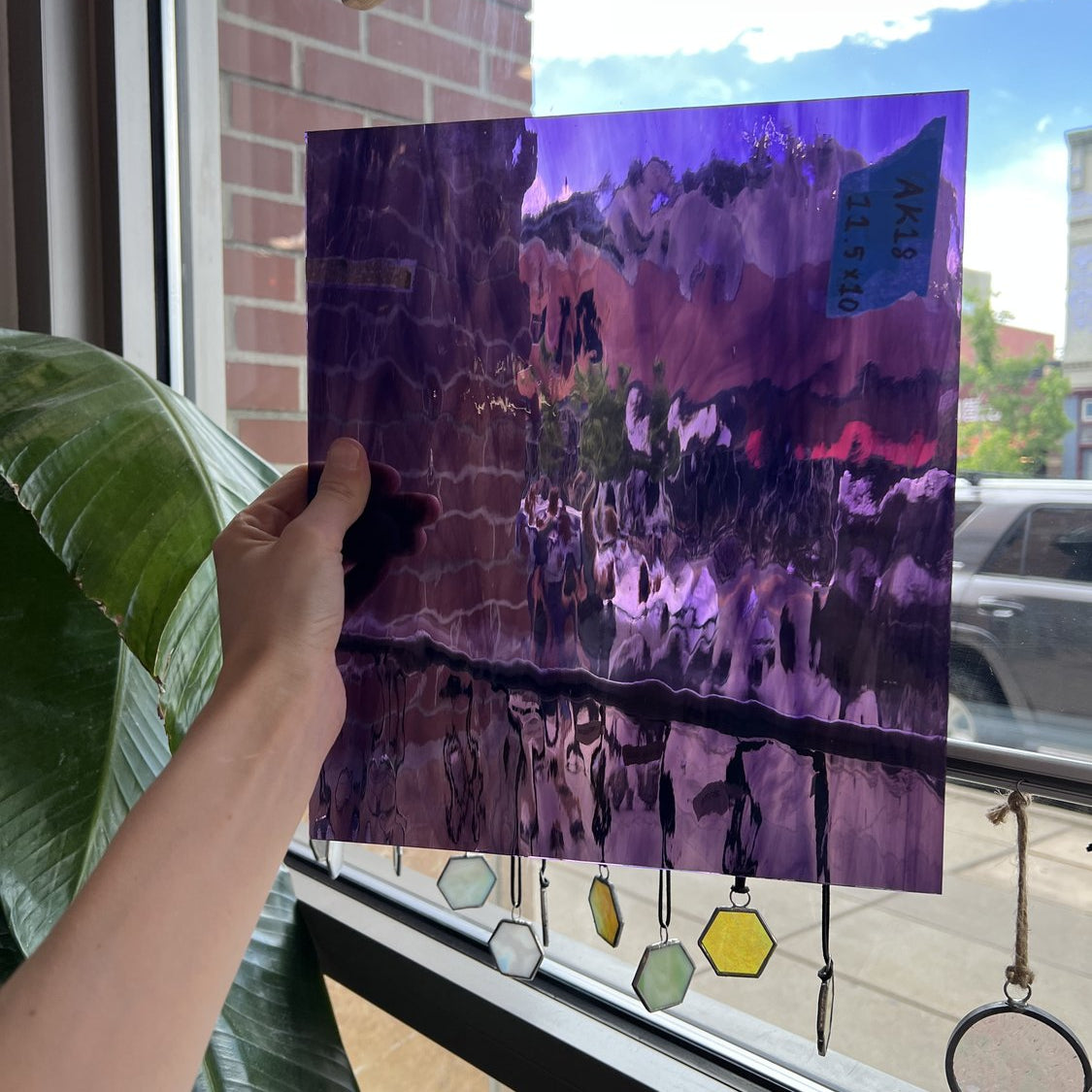 Deep Violet/Pale Purple Waterglass Oceanside Fusible 96 COE