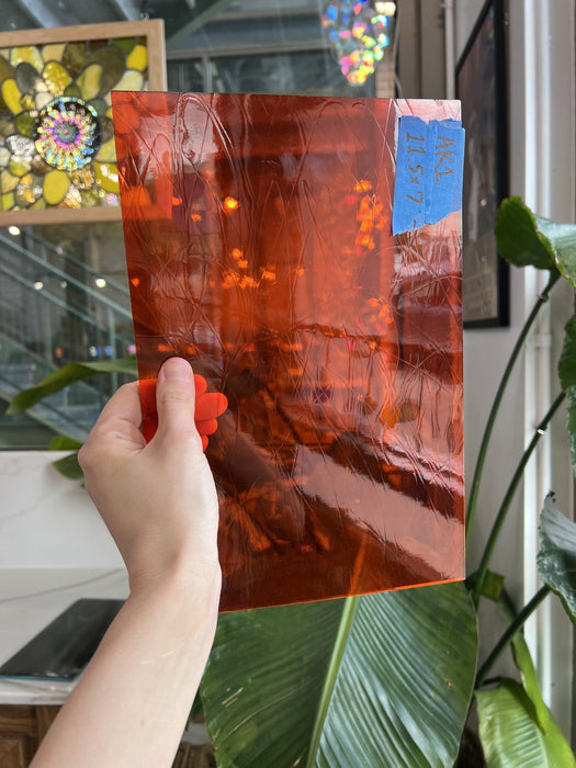 Orange Transparent Artique Spectrum Sheet Glass Spectrum Glass