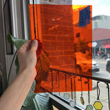 Orange Transparent Artique Spectrum Sheet Glass Spectrum Glass 11x7.5in (SP-68876077)