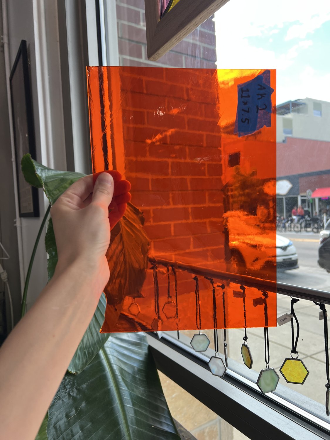 Orange Transparent Artique Spectrum Sheet Glass Spectrum Glass 11x7.5in (SP-68876077)