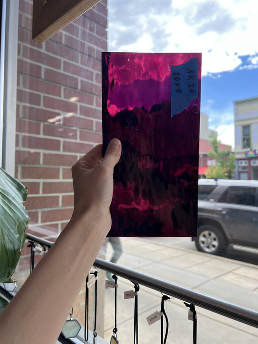 Dark Purple Merlot Waterglass Oceanside Fusible 96 COE Fusible Sheet Glass Oceanside Glass Default Title