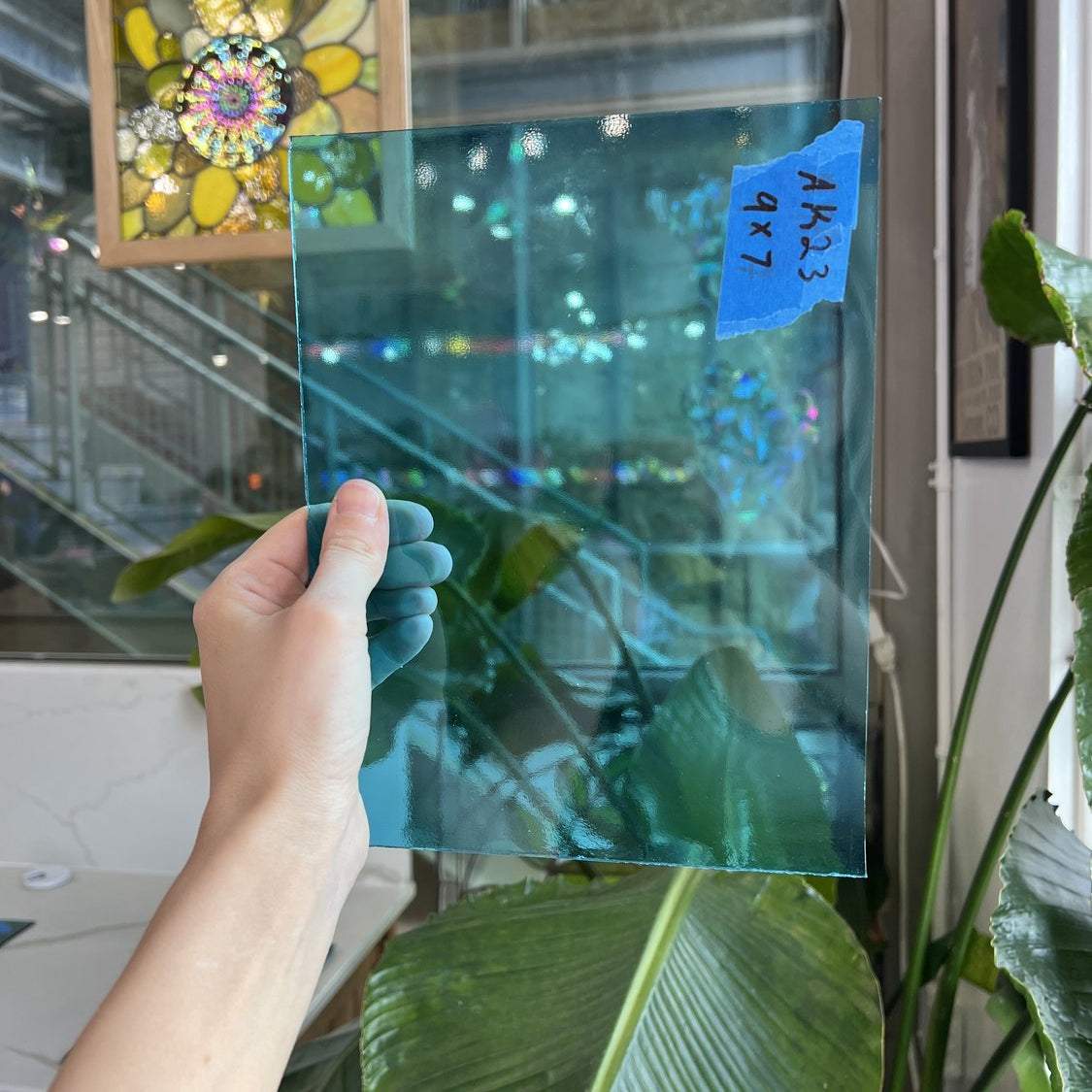 Transparent Sky Blue Oceanside Fusible 96 COE Fusible Sheet Glass Oceanside Glass Default Title
