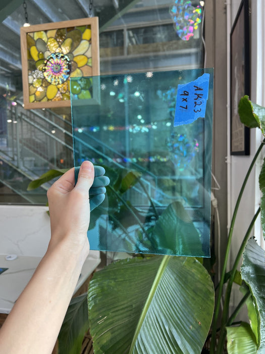 Transparent Sky Blue Oceanside Fusible 96 COE Fusible Sheet Glass Oceanside Glass Default Title