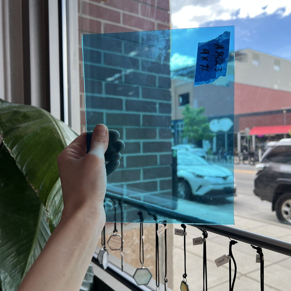 Transparent Sky Blue Oceanside Fusible 96 COE Fusible Sheet Glass Oceanside Glass