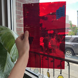Red Vintage GNA Transparent Sheet Glass Colorado Glassworks 11x7in (GNA-72316717)