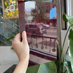 Red Vintage GNA Transparent Sheet Glass Colorado Glassworks