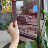 Red Vintage GNA Transparent Sheet Glass Colorado Glassworks