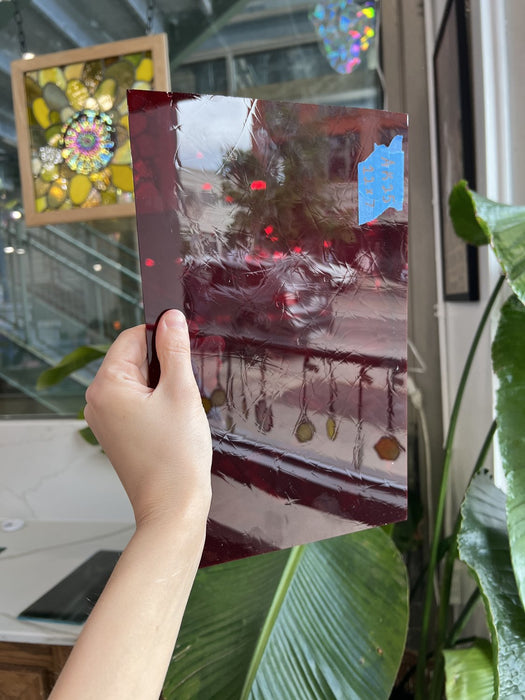 Red Vintage GNA Sheet Glass Colorado Glassworks