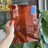 Orange Transparent Artique Spectrum Sheet Glass Spectrum Glass