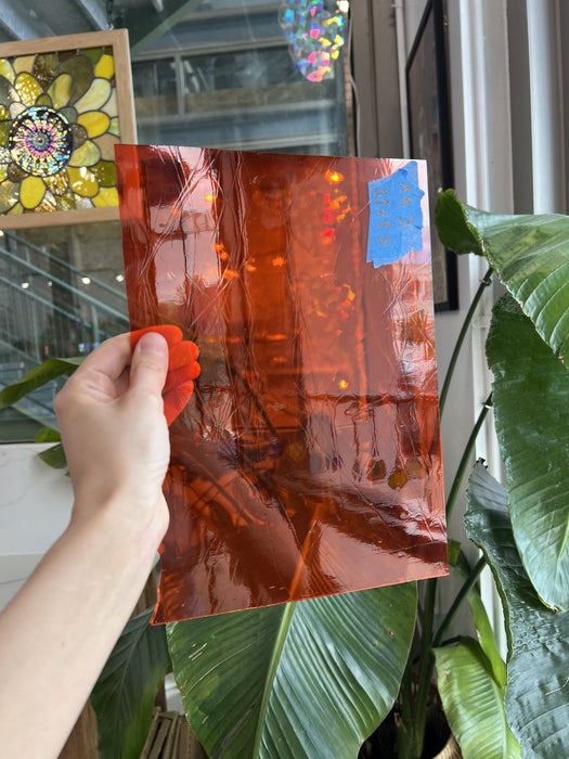 Orange Transparent Artique Spectrum Sheet Glass Spectrum Glass