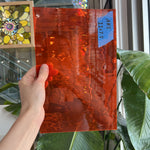 Orange Water Glass Oceanside Fusible 96 COE Fusible Sheet Glass Oceanside Glass 11x7.5in (OS-72644397)