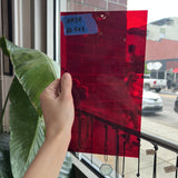 Red Vintage GNA Transparent Sheet Glass Colorado Glassworks 10.5x6in (GNA-72349485)
