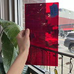 Red Vintage GNA Transparent Sheet Glass Colorado Glassworks 11.5x6in (GNA-72382253)