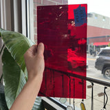 Red Vintage GNA Transparent Sheet Glass Colorado Glassworks 11.5x6in (GNA-72382253)